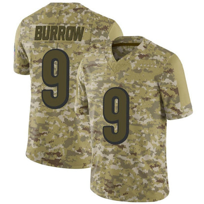 Men's #9 Joe Burrow C.Bengal Limited Stitched Jerseys Football view 3