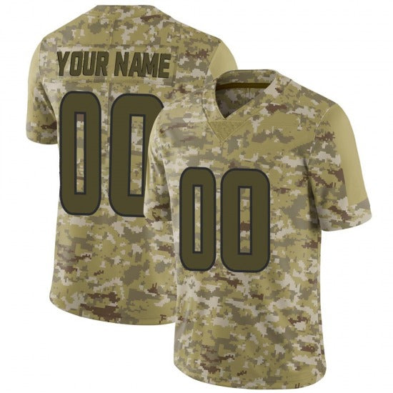 Custom LA.Rams Stitched Camo Limited 2022 Salute To Service Football Jerseys 2022 Super Bowl LVI - Main View