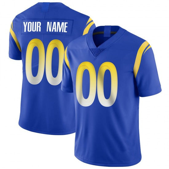 Custom LA.Rams Royal Football Jerseys Stitched Limited Jerseys 2022 Super Bowl LVI - Main View