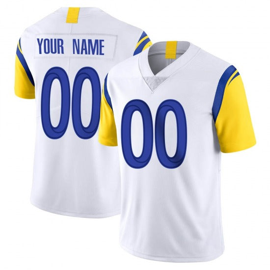 Custom LA.Rams White Football Jerseys Stitched Limited Jerseys 2022 Super Bowl LVI - Main View
