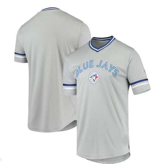 Toronto Blue Jays Gray Replica V-Neck Jersey Baseball Jerseys - Main View