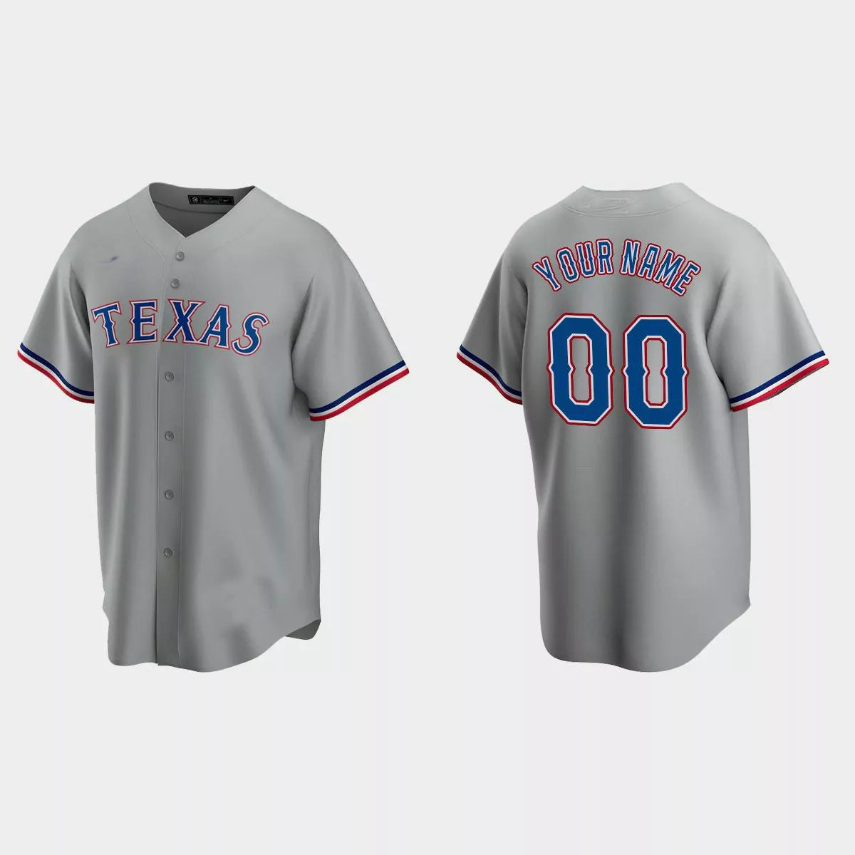 Custom Los Angeles Angels Gray Replica Road Custom Jersey Stitched Baseball Jerseys - Main View