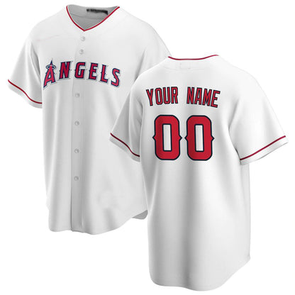 Custom Los Angeles Angels White Home Replica Custom Jersey Stitched Baseball Jerseys - Main View