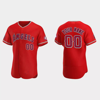 Custom Los Angeles Angels Red Authentic 2020 Alternate Custom Jersey Stitched Baseball Jerseys - Main View