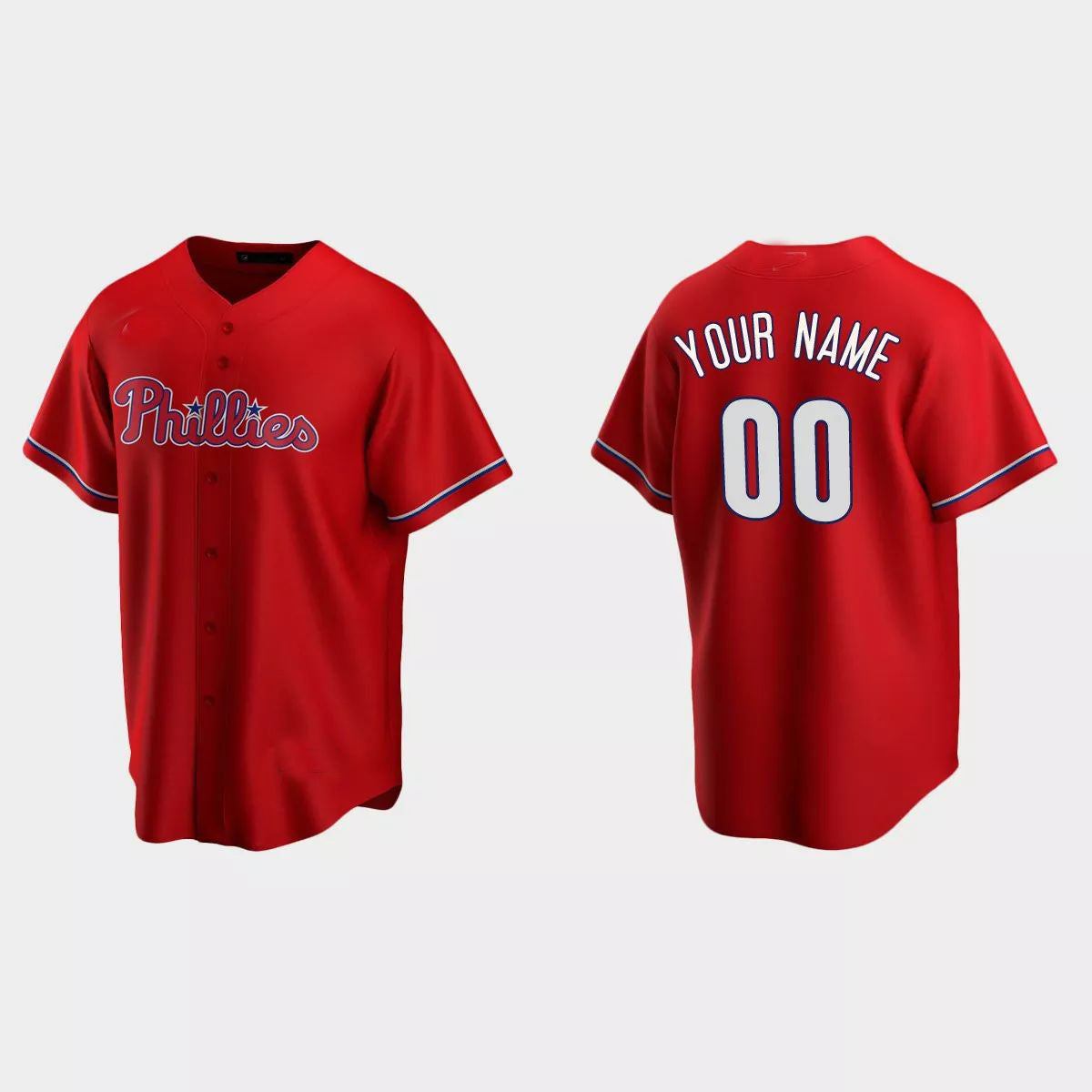 Custom Los Angeles Angels Red Replica Alternate Custom Jersey Stitched Baseball Jerseys - Main View