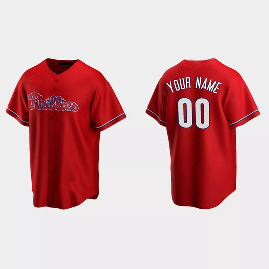 Custom Los Angeles Angels Red Replica Alternate Custom Jersey Stitched Baseball Jerseys - Main View