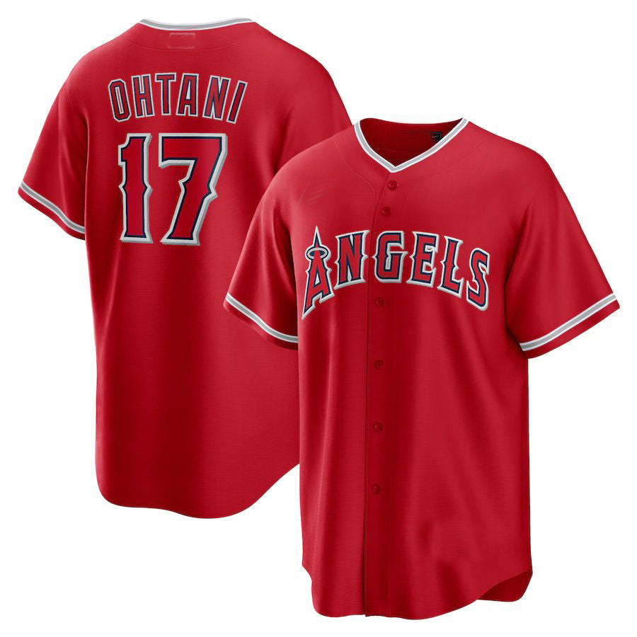 Los Angeles Angels Shohei Ohtani Red Alternate Replica Player Name Jersey Men Youth Women Baseball Jerseys - Main View