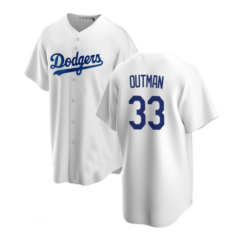 Los Angeles Dodgers #33 James Outman White Home Replica Jersey Baseball Jerseys - Main View