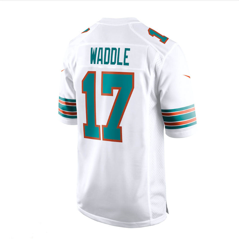 M.Dolphins #17 Jaylen Waddle White Game Jersey Stitched American Football Jerseys - Main View