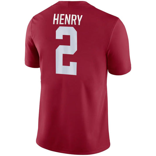 A.Crimson Tide #2 Derrick Henry Crimson Game Jersey Stitched American College Jerseys - Main View