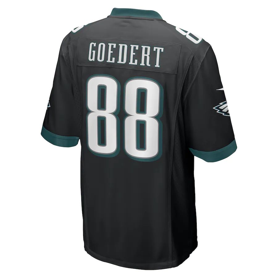P.Eagles #88 Dallas Goedert Black Game Jersey Stitched American Football Jerseys - Main View