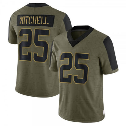 Men's #25 Elijah Mitchell SF.49ers Limited Stitched Jerseys view 4