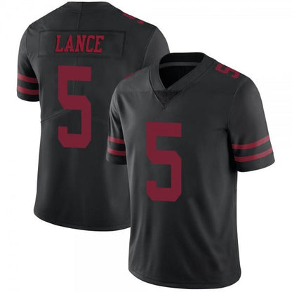 Men's #5 Trey Lance SF.49ers Limited Stitched Jerseys view 5
