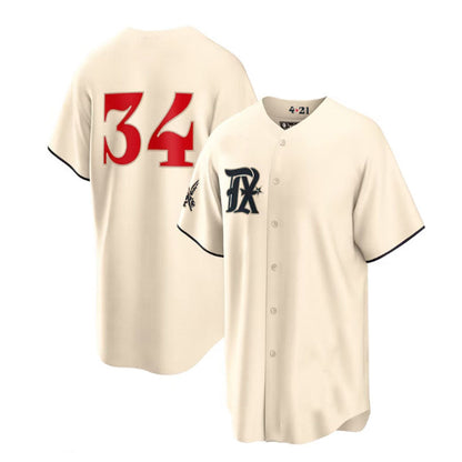Texas Rangers #34 Nolan Ryan Cream 2023 City Connect Replica Player Jersey Baseball Jerseys - Main View
