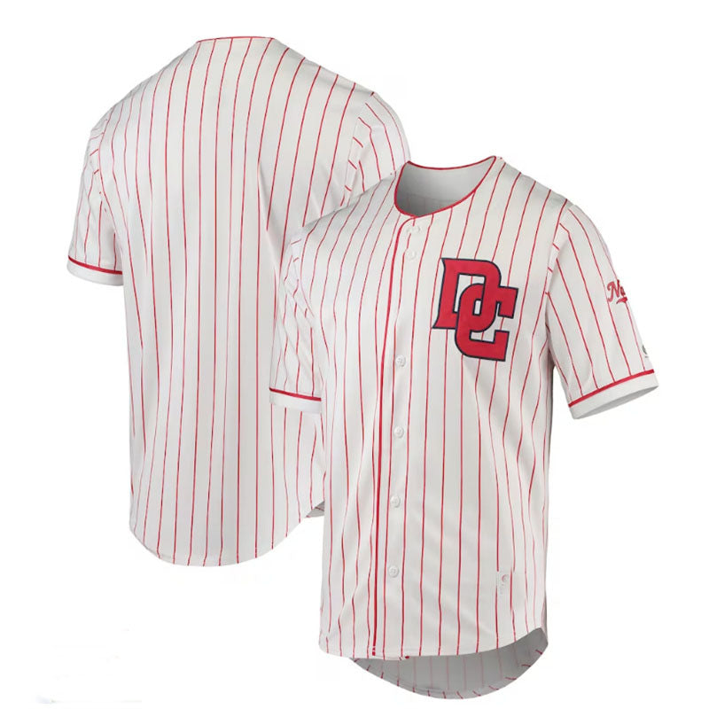 Washington Nationals True-Fan White Red Pinstripe Jersey Baseball Jerseys - Main View