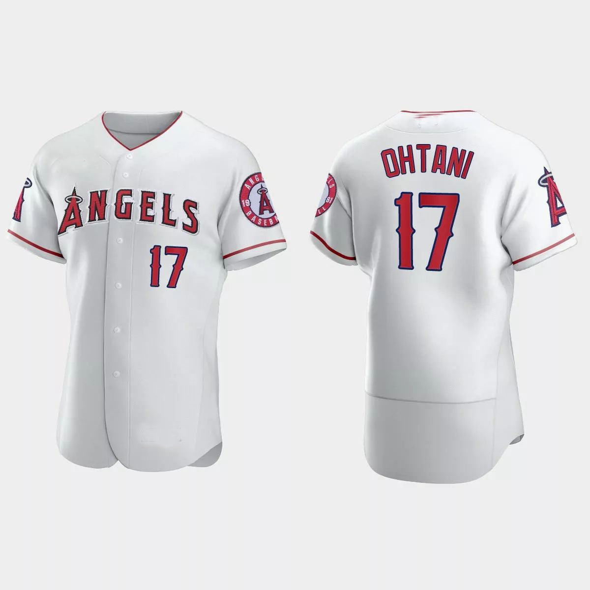 Los Angeles Angels #17 Shohei Ohtani White Authentic Jersey Men Youth Women Baseball Jerseys - Main View