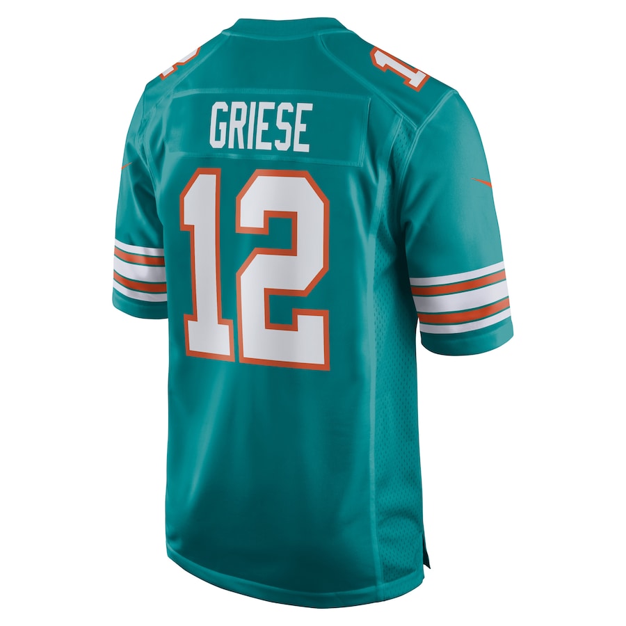 M.Dolphins #12 Bob Griese Aqua Retired Player Jersey Stitched American Football Jerseys - Main View
