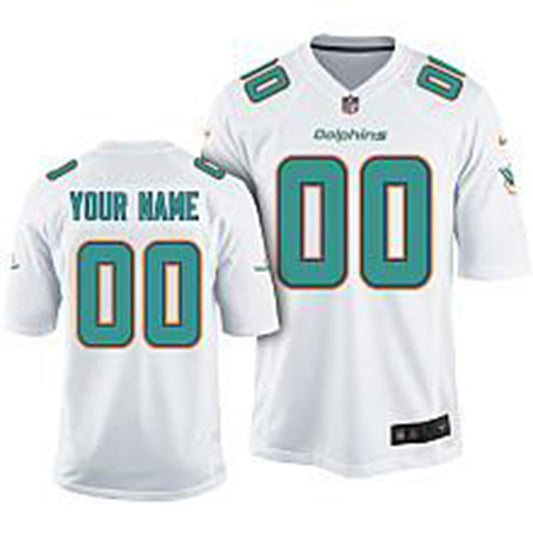 Custom M.Dolphins 2013 White Game Jersey American Stitched Football Jerseys - Main View
