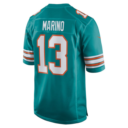 M.Dolphins #13 Dan Marino Aqua Retired Player Jersey Stitched American Football Jerseys - Main View