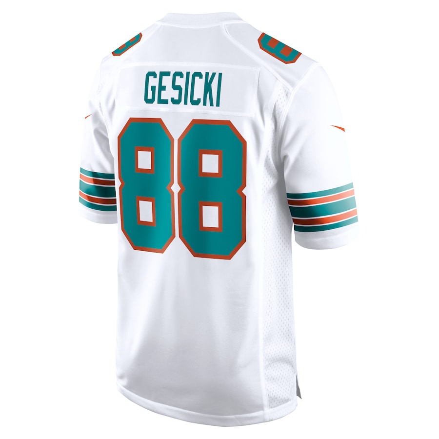M.Dolphins #88 Mike Gesicki White Alternate Game Jersey Stitched American Football Jerseys - Main View