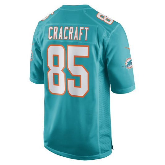 M.Dolphins #85 River Cracraft Aqua Game Player Jersey Stitched American Football Jerseys - Main View
