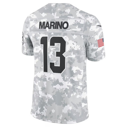 M.Dolphins #13 Dan Marino Arctic Camo 2024 Salute to Service Limited Stitched American Football Jerseys - Main View
