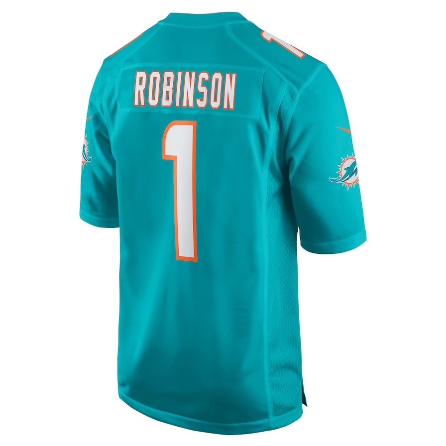 M.Dolphins #1 Chop Robinson 2024 Draft First Round Pick Player Game Jersey - Aqua American Football Jerseys - Main View