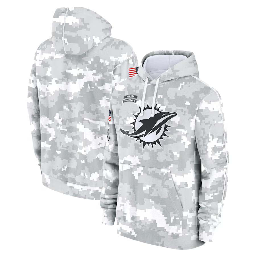M.Dolphins 2024 Salute To Service Club Pullover Hoodie Cheap sale Birthday and Christmas gifts Stitched American Football Jerseys - Main View
