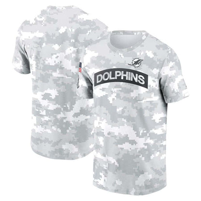 M.Dolphins 2024 Salute To Service Club Pullover T-Shirt Birthday and Christmas gifts Stitched American Football Jerseys - Main View