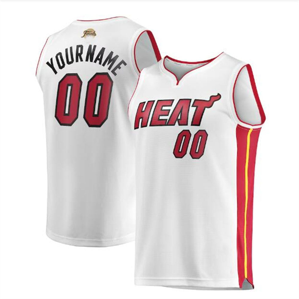 Custom M.Heat Fanatics Branded 2023 Finals Fast Break Custom Jersey - Association Edition - White Stitched Basketball Jersey - Main View