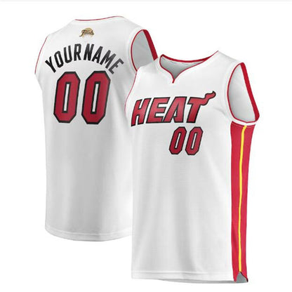 Custom M.Heat Fanatics Branded 2023 Finals Fast Break Custom Jersey - Association Edition - White Stitched Basketball Jersey - Main View