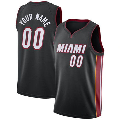 Custom M.Heat Swingman Jersey Black Icon Edition Statement Edition Stitched Basketball Jersey - Main View
