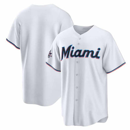 Miami Marlins 2025 All-Star Game Home Replica Jersey - White Stitched Baseball Jersey - Main View