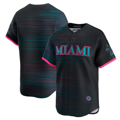 Miami Marlins Black 2025 City Connect Limited Stitched Baseball Jersey - Main View
