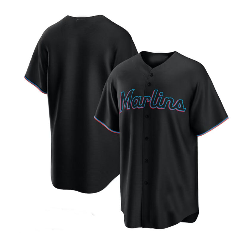Miami Marlins Black Alternate Replica Team Jersey Baseball Jerseys - Main View