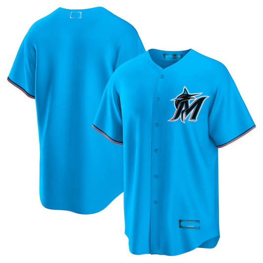 Miami Marlins Blue Alternate Replica Team Jersey Baseball Jerseys - Main View