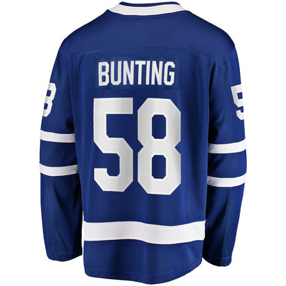T.Maple Leafs #58 Michael Bunting Fanatics Branded Home Breakaway Player Jersey Blue Stitched American Hockey Jerseys - Main View