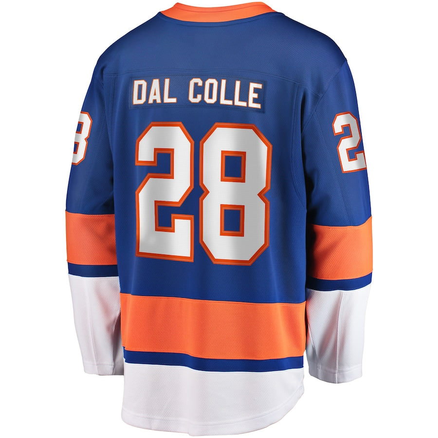 NY.Islanders #28 Michael Dal Colle Fanatics Branded Replica Player Jersey Royal Stitched American Hockey Jerseys - Main View