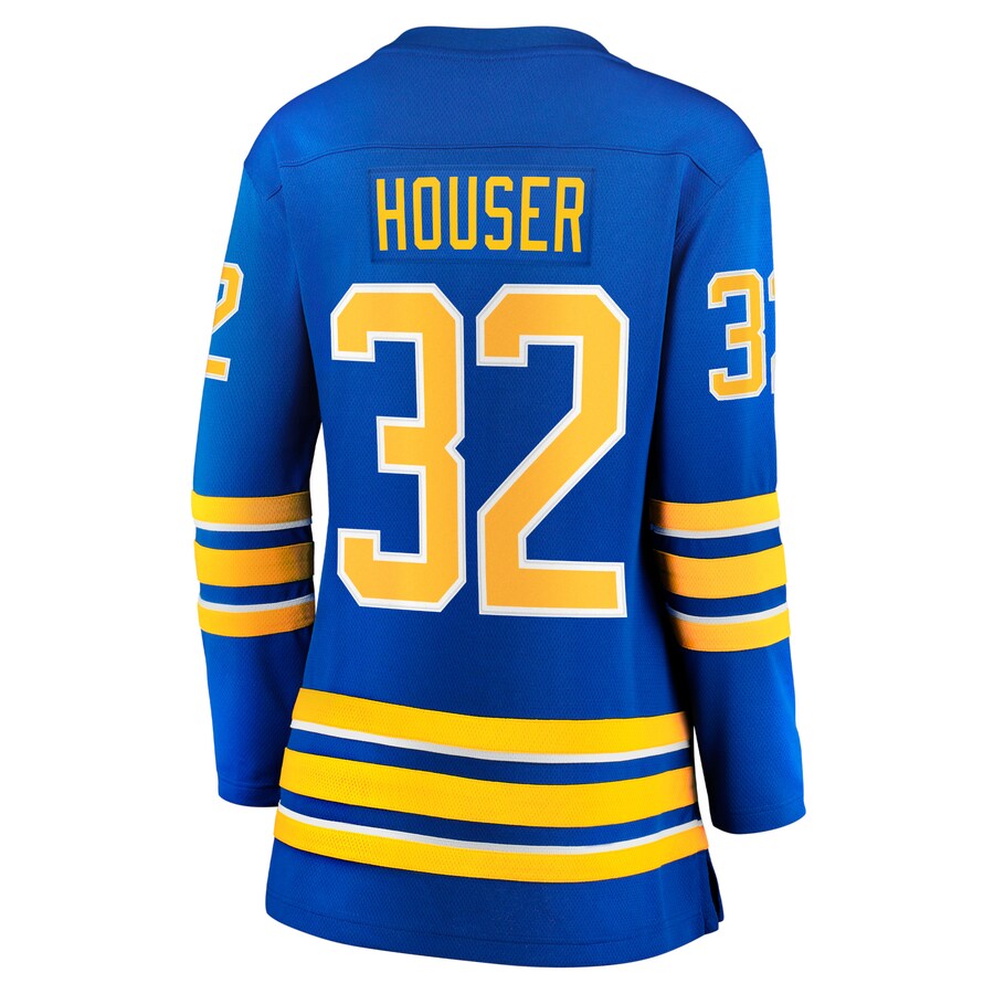 B.Sabres #32 Michael Houser Fanatics Branded Home Breakaway Jersey  Royal Stitched American Hockey Jerseys - Main View