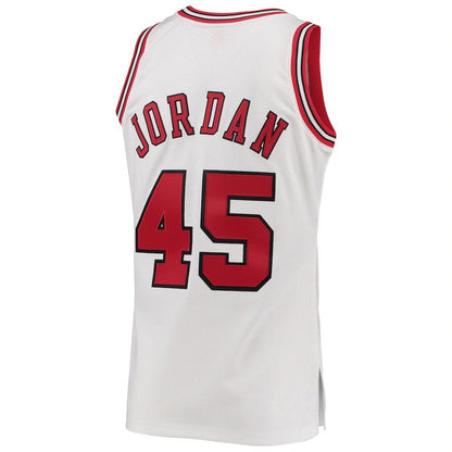 C.Bulls #45 Michael Jordan Mitchell & Ness 1994-95 Hardwood Classics Authentic Player Jersey White Stitched American Basketball Jersey - Main View