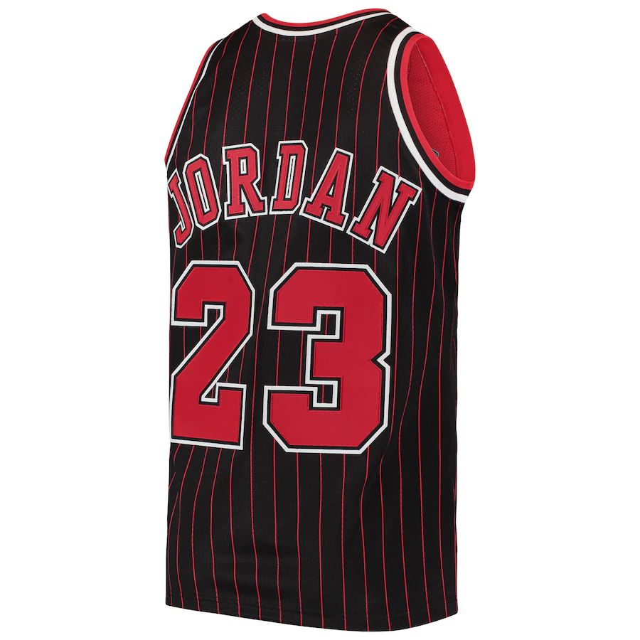 C.Bulls #23 Michael Jordan Mitchell & Ness 1996 Hardwood Classics Authentic Jersey Black Stitched American Basketball Jersey - Main View