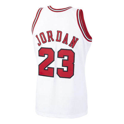 C.Bulls #23 Michael Jordan Mitchell & Ness 1997-98 Hardwood Classics Authentic Player Jersey White Stitched American Basketball Jersey - Main View