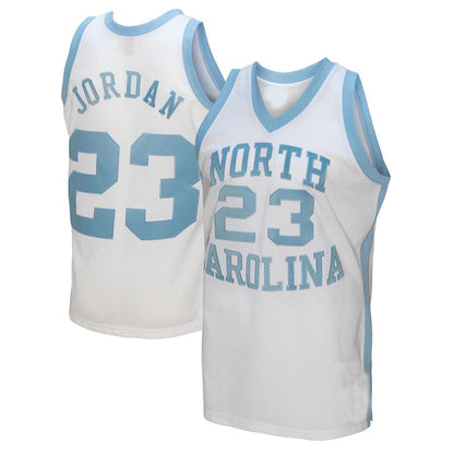 N.Carolina Tar Heels #23 Michael Jordan Mitchell & Ness 1983-84 Authentic Retired Player Jersey White Stitched American College Jerseys - Main View