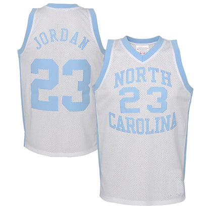 N.Carolina Tar Heels #23 Michael Jordan Mitchell & Ness 1983-84 Authentic Retired Player Jersey White Stitched American College Jerseys - Main View