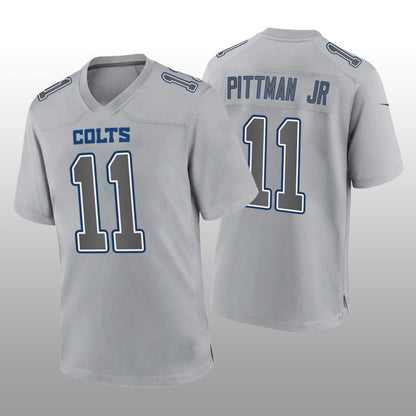 IN.Colts #11 Michael Pittman Jr. Gray Game Atmosphere Jersey Stitched American Football Jerseys - Main View