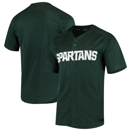 M.State Spartans Vapor Untouchable Elite Full-Button Replica Baseball Jersey Green Stitched American College Jerseys - Main View