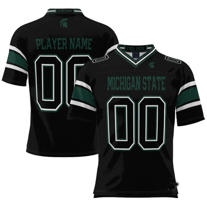 Custom M.State Spartans ProSphere NIL Pick-A-Player Black Football Jersey American Stitched College Jerseys - Main View