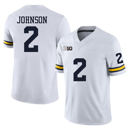 M.Wolverines #2 Will Johnson White Stitched American College Jerseys - Main View