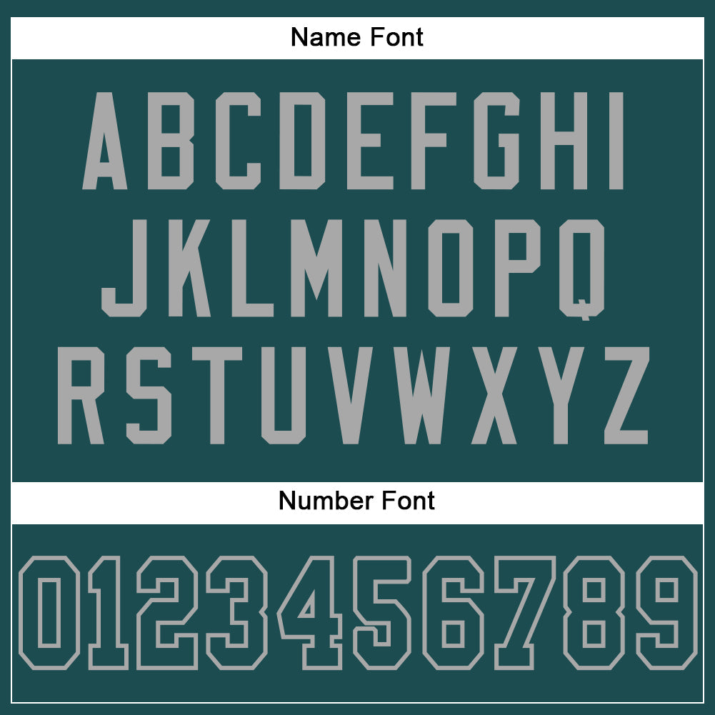 Custom Midnight Green Midnight Green-Gray Mesh Authentic Football Jersey view 4