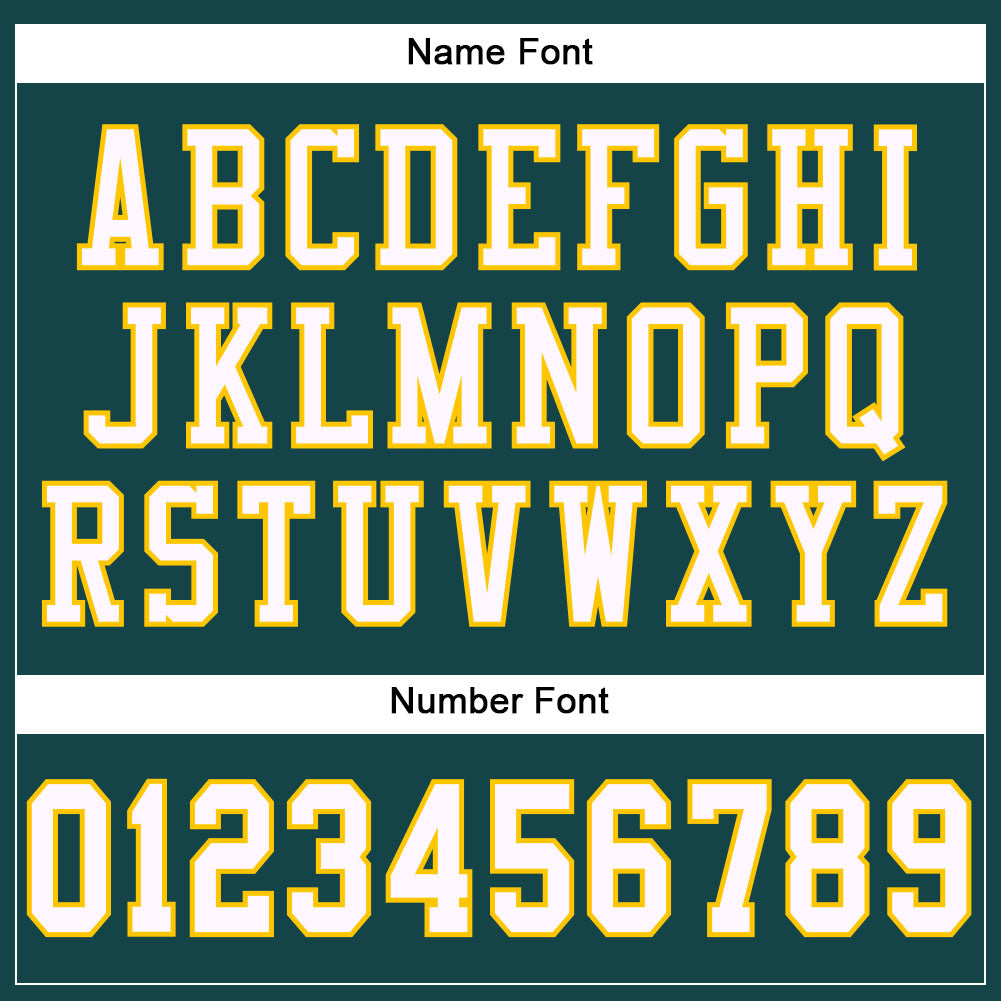 Custom Midnight Green White-Gold Mesh Authentic Football Jersey view 4